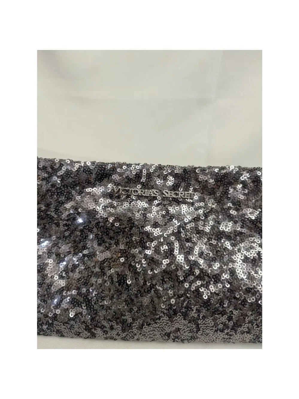 Victoria's Secret Silver Sequin Pouch Bag